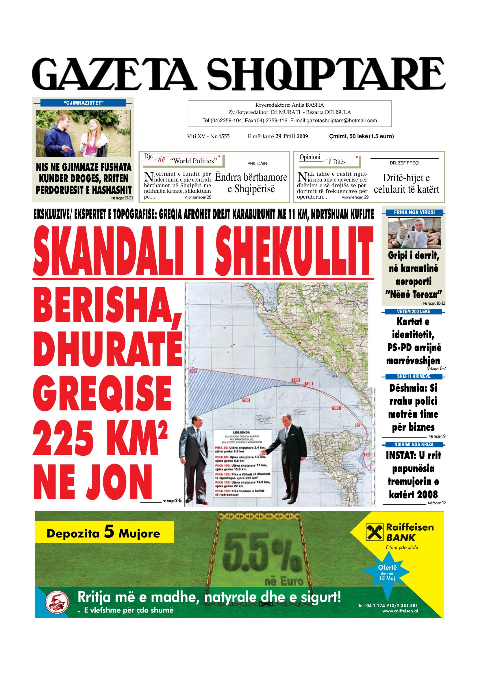 Gazeta Shqiptare 2009-04-29